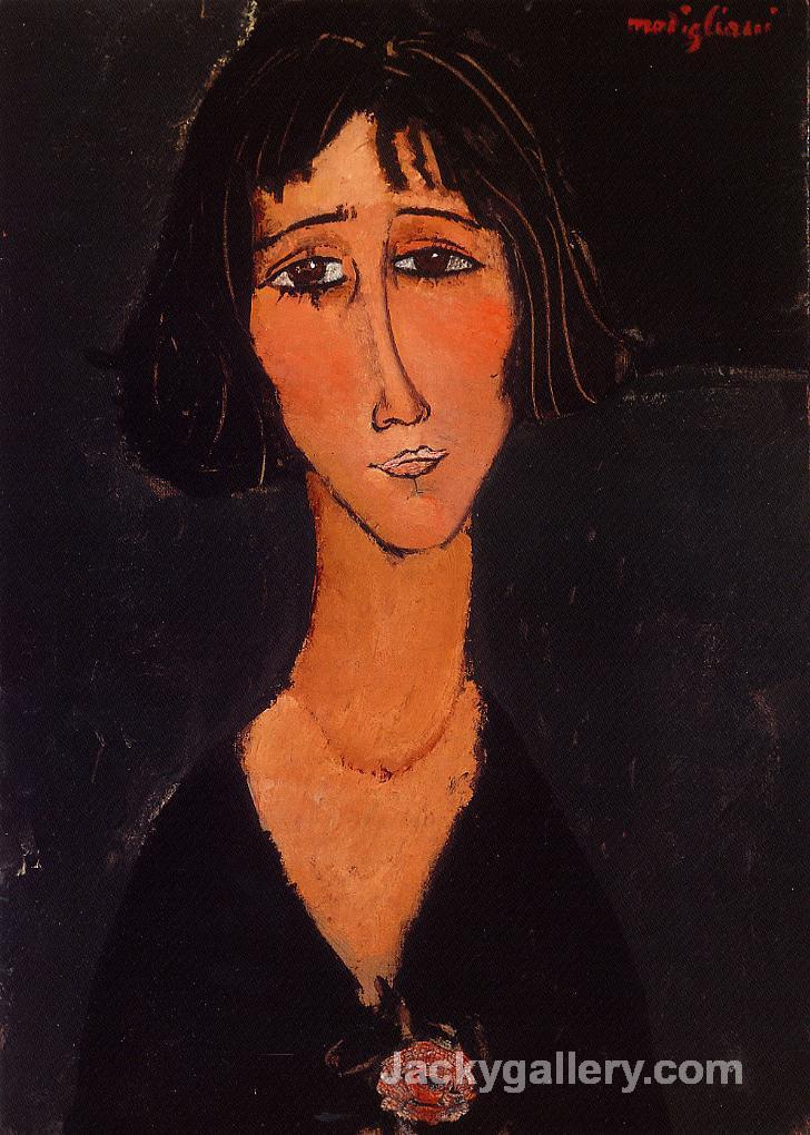 Young Girl Wearing a Rose by Amedeo Modigliani paintings reproduction